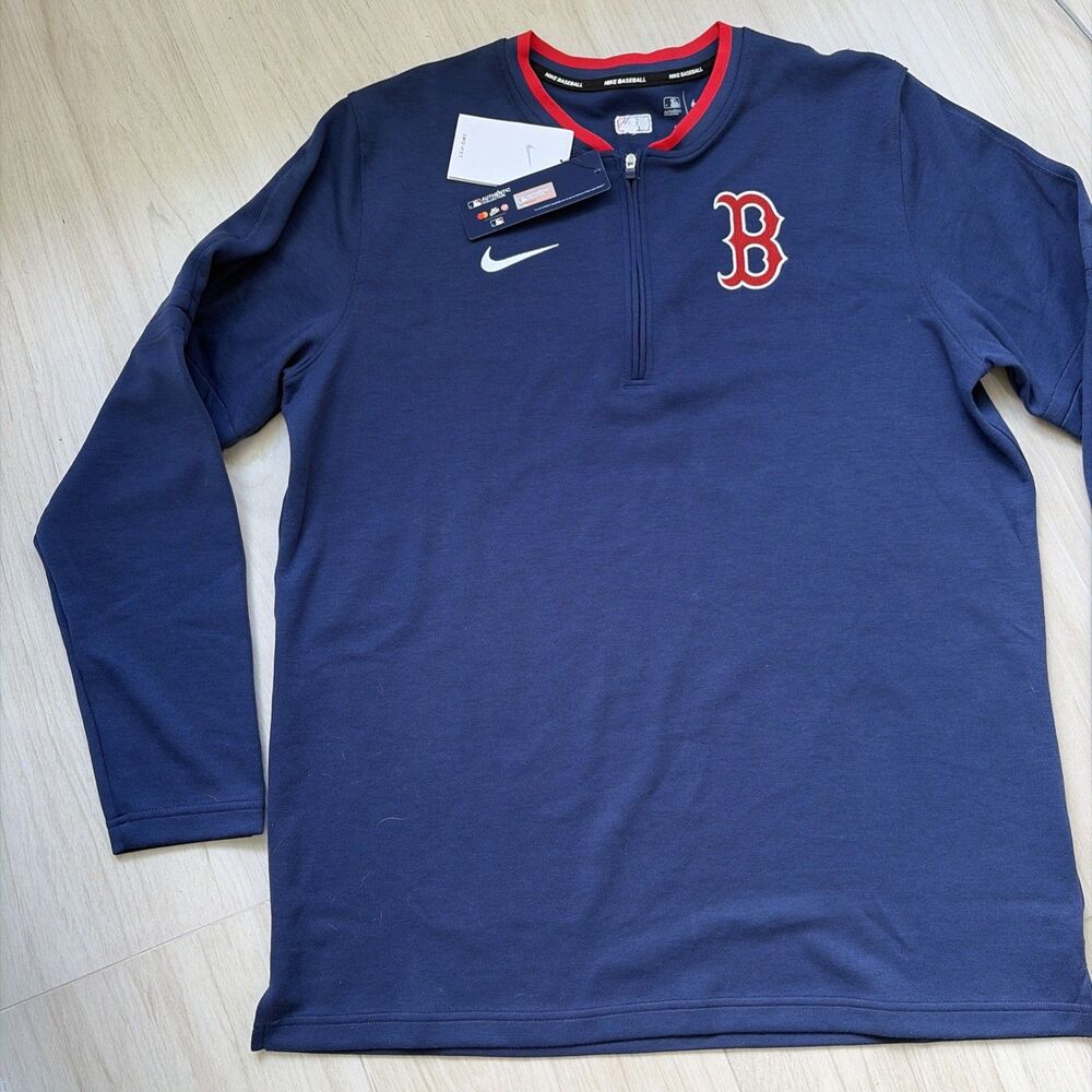 Nike Authentic Collection Boston Red Sox Game Time 1/4 Zip Pullover Large NWT